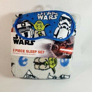 Kids Star Wars Blanket and Sleep Mask Set - Yoda Toddler Bedding